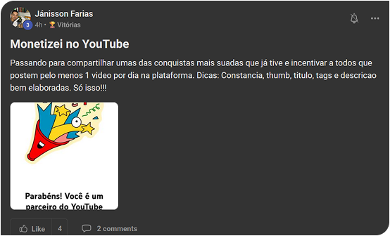 monetizou no youtube